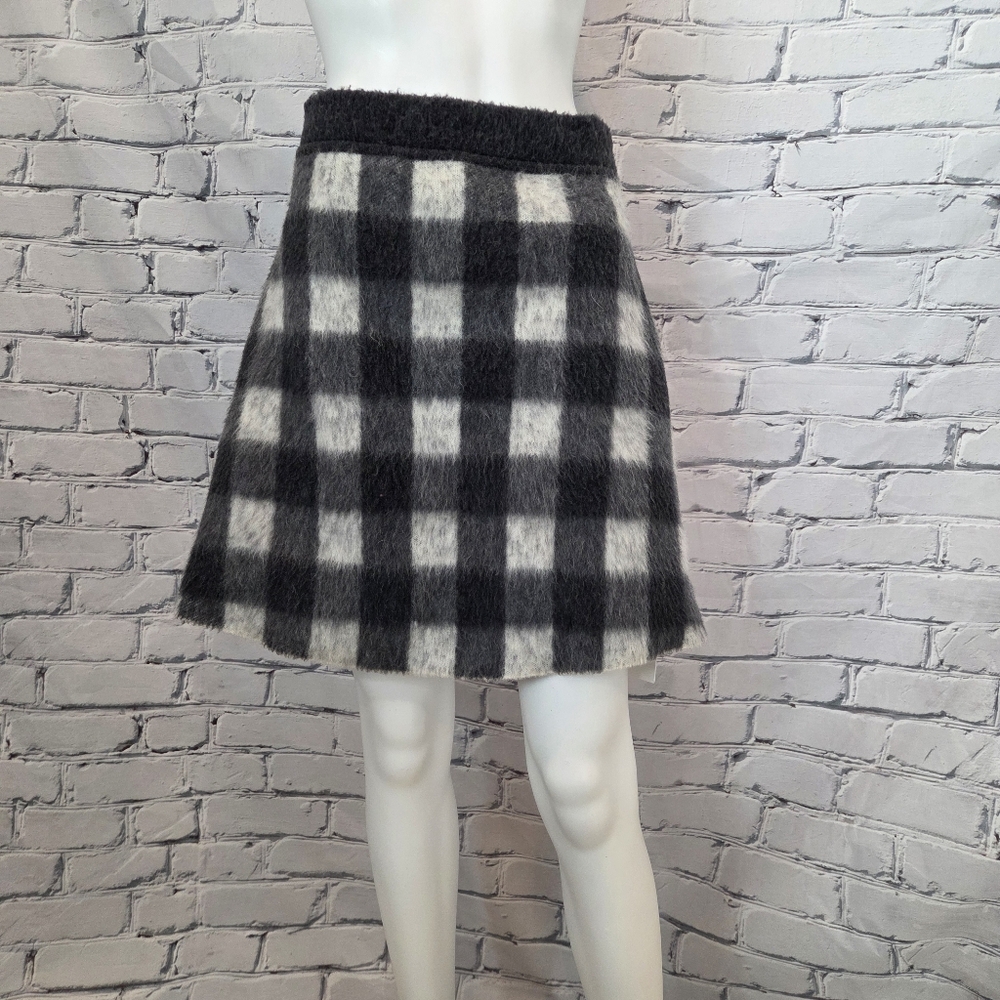 Balenciaga Wool-blend Buffalo Check Mini Skirt
